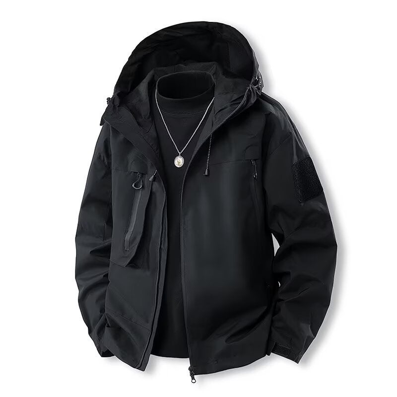 Three-Proof Series Men'S And Women'S Couple'S Autumn Outdoor Functional Jacket Workwear Jacket Hooded Loose Jacket - Image 1
